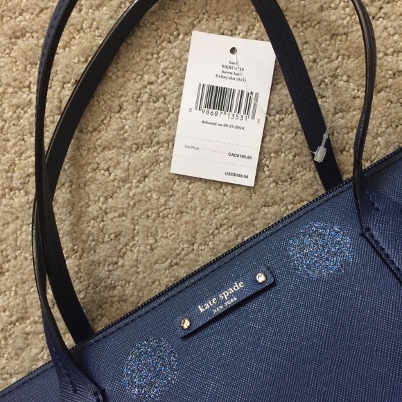 Kate Spade blue tote - Picture 3 of 6